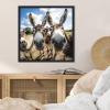 image:imageKate and Laurel Sylvie Funny Animal Donkey Selfie Framed Canvas Wall Art by The Creative Bunch Studio 22x22 Natural Funny Cute Animal Art for WallBlack