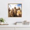 image:imageKate and Laurel Sylvie Funny Animal Rabbit Bunny Selfie Framed Canvas Wall Art by The Creative Bunch Studio 22x22 Natural Funny Cute Animal Art for WallNatural