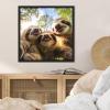 image:imageKate and Laurel Sylvie Funny Animal Sloth Selfie Framed Canvas Wall Art by The Creative Bunch Studio 22x22 Natural Funny Cute Animal Art for WallBlack