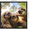 image:imageKate and Laurel Sylvie Funny Animal Sloth Selfie Framed Canvas Wall Art by The Creative Bunch Studio 22x22 Natural Funny Cute Animal Art for WallBlack