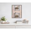 image:imageKate and Laurel Sylvie Giraffe Neighbors Framed Canvas Wall Art by July Art Prints 18x24 Gray Zoo Animal City Wall Art DecorGray