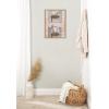 image:imageKate and Laurel Sylvie Giraffe Neighbors Framed Canvas Wall Art by July Art Prints 18x24 Gray Zoo Animal City Wall Art DecorNatural
