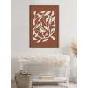 image:imageKate and Laurel Sylvie HB Bird Branch Wreath Framed Canvas Wall Art by Hannah Beisang 23x33 Gold Neutral Bird Illustration Art for WallGold