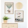 image:imageKate and Laurel Sylvie Happy Elephant in Paris Framed Canvas Wall Art by July Art Prints 18x24 Natural Zoo Animal City Wall Art DecorNatural