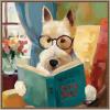 image:imageKate and Laurel Sylvie How to be a Good Boy Dog Terrier Framed Canvas Wall Art by Mary Sparrow 30 x 30 Beaded Gold Whimsical Pet Animal Art for Wall Decor Living Room Bedroom Office KitchenBeaded Gold