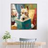image:imageKate and Laurel Sylvie How to be a Good Boy Dog Terrier Framed Canvas Wall Art by Mary Sparrow 30 x 30 Beaded Gold Whimsical Pet Animal Art for Wall Decor Living Room Bedroom Office KitchenBeaded Gold