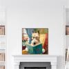 image:imageKate and Laurel Sylvie How to be a Good Boy Dog Terrier Framed Canvas Wall Art by Mary Sparrow 30 x 30 Beaded Gold Whimsical Pet Animal Art for Wall Decor Living Room Bedroom Office KitchenBeaded Gold
