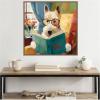 image:imageKate and Laurel Sylvie How to be a Good Boy Dog Terrier Framed Canvas Wall Art by Mary Sparrow 30 x 30 Beaded Gold Whimsical Pet Animal Art for Wall Decor Living Room Bedroom Office KitchenBeaded Gold