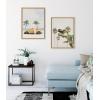 image:imageKate and Laurel Sylvie Kangaroo Summer Adventures Framed Canvas Wall Art by July Art Prints 18x24 Natural Beach Animal Wall Art DecorNatural