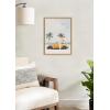 image:imageKate and Laurel Sylvie Kangaroo Summer Adventures Framed Canvas Wall Art by July Art Prints 18x24 Natural Beach Animal Wall Art DecorNatural