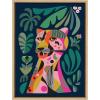 image:imageKate and Laurel Sylvie Leopard Framed Canvas Wall Art by Rachel Lee 18x24 Natural Colorful MidCentury Animal Art for Wall