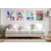 image:imageKate and Laurel Sylvie Leopard Magic Framed Canvas Wall Art by Rachel Christopoulos 18x24 Natural Modern Bright Colorful Animal Art for WallWhite