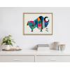 image:imageKate and Laurel Sylvie MCM Ox Framed Canvas Wall Art by Rachel Lee 18x24 Natural Colorful MidCentury Animal Art for Wall