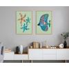image:imageKate and Laurel Sylvie Modern Colorful Starfish and Modern Colorful Tropical Fish Framed Canvas Wall Art Set by Rachel Lee 2 Piece Set 18x24 NaturalNatural