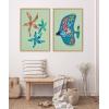 image:imageKate and Laurel Sylvie Modern Colorful Starfish and Modern Colorful Tropical Fish Framed Canvas Wall Art Set by Rachel Lee 2 Piece Set 18x24 NaturalNatural