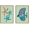 image:imageKate and Laurel Sylvie Modern Colorful Starfish and Modern Colorful Tropical Fish Framed Canvas Wall Art Set by Rachel Lee 2 Piece Set 18x24 NaturalNatural
