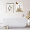 image:imageKate and Laurel Sylvie Mother and Baby Giraffe Farmhouse Bath Framed Canvas Wall Art by Amy Peterson Art Studio 18x24 White Baby Animal Art for WallNatural