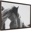 image:imageKate and Laurel Sylvie Noble Framed Canvas Wall Art by Alicia Abla 23x33 Black Modern Horse Art  Black and White PhotographyBrown