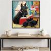 image:imageKate and Laurel Sylvie Painterly Story Hour Framed Canvas Wall Art by Mary Sparrow 30 x 30 Beaded Black Whimsical Animals Kids Art for Wall Decor Living Room Bedroom Office LibraryBeaded Black