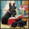 image:imageKate and Laurel Sylvie Painterly Story Hour Framed Canvas Wall Art by Mary Sparrow 30 x 30 Beaded Black Whimsical Animals Kids Art for Wall Decor Living Room Bedroom Office LibraryBeaded Black