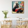 image:imageKate and Laurel Sylvie Painterly Story Hour Framed Canvas Wall Art by Mary Sparrow 30 x 30 Beaded Black Whimsical Animals Kids Art for Wall Decor Living Room Bedroom Office LibraryBeaded Black