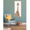 image:imageKate and Laurel Sylvie Standing Giraffe Framed Canvas Wall Art by Amy Peterson 18x40 Natural