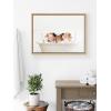 image:imageKate and Laurel Sylvie Three Pigs In Bubble Bath Neutral Style Framed Canvas Wall Art by Amy Peterson Art Studio 18x24 Natural Chic Animal Art Bathroom Wall DcorNatural