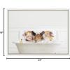 image:imageKate and Laurel Sylvie Three Pigs In Bubble Bath Neutral Style Framed Canvas Wall Art by Amy Peterson Art Studio 18x24 Natural Chic Animal Art Bathroom Wall DcorWhite