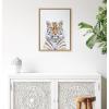image:imageKate and Laurel Sylvie Tiger Portrait Framed Canvas Wall Art by Amy Peterson Art Studio 18x24 Natural Modern Jungle Animal Portrait Art for WallNatural