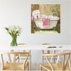 image:imageKate and Laurel Sylvie Tiny Bubbles Framed Canvas Wall Art by Mary Sparrow 30 x 30 Beaded White Whimsical Animals Bathroom Art for Wall Decor Living Room Bedroom Laundry RoomBeaded White