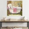 image:imageKate and Laurel Sylvie Tiny Bubbles Framed Canvas Wall Art by Mary Sparrow 30 x 30 Beaded White Whimsical Animals Bathroom Art for Wall Decor Living Room Bedroom Laundry RoomBeaded White