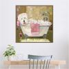 image:imageKate and Laurel Sylvie Tiny Bubbles Framed Canvas Wall Art by Mary Sparrow 30 x 30 Beaded White Whimsical Animals Bathroom Art for Wall Decor Living Room Bedroom Laundry RoomBeaded Gold