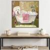 image:imageKate and Laurel Sylvie Tiny Bubbles Framed Canvas Wall Art by Mary Sparrow 30 x 30 Beaded White Whimsical Animals Bathroom Art for Wall Decor Living Room Bedroom Laundry RoomBeaded Gold