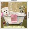 image:imageKate and Laurel Sylvie Tiny Bubbles Framed Canvas Wall Art by Mary Sparrow 30 x 30 Beaded White Whimsical Animals Bathroom Art for Wall Decor Living Room Bedroom Laundry RoomBeaded White