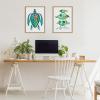 image:imageKate and Laurel Sylvie Turtle Family Framed Canvas Wall Art by Rachel Lee of My Dream Wall 18x24 Natural Bright Colorful Animal Turtle Art for WallNatural