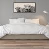 image:imageKate and Laurel Sylvie Two Highland Cow Best Friends Neutral Linen Bright Framed Canvas Wall Art by The Creative Bunch Studio 18x40 Gray Wide Farm Animal Portrait Art for WallGray