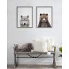 image:imageKate and Laurel Sylvie Wolf Color Framed Canvas Wall Art by Simon Te of Tai Prints 18x24 Gray Modern Animal Art Wall DcorGray
