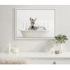 image:imageKate and Laurel Sylvie Zebra In Bubble Bath Neutral Style Framed Canvas Wall Art by Amy Peterson Art Studio 18x24 White Chic Animal Art Bathroom Wall DcorWhite