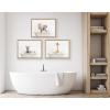 image:imageKate and Laurel Sylvie Zebra In Bubble Bath Neutral Style Framed Canvas Wall Art by Amy Peterson Art Studio 18x24 White Chic Animal Art Bathroom Wall DcorNatural