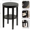 image:imageKate and Laurel Talcott Modern Round Wood Side Table 16 x 16 x 24 Natural Wood Transitional Decorative TwoTier End Table for Use as a Bedroom Nightstand or Living Room AccentBlack