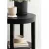 image:imageKate and Laurel Talcott Modern Round Wood Side Table 16 x 16 x 24 Natural Wood Transitional Decorative TwoTier End Table for Use as a Bedroom Nightstand or Living Room AccentBlack
