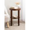 image:imageKate and Laurel Talcott Modern Round Wood Side Table 16 x 16 x 24 Natural Wood Transitional Decorative TwoTier End Table for Use as a Bedroom Nightstand or Living Room AccentWalnut Brown