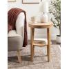 image:imageKate and Laurel Talcott Modern Round Wood Side Table 16 x 16 x 24 Natural Wood Transitional Decorative TwoTier End Table for Use as a Bedroom Nightstand or Living Room AccentNatural