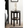 image:imageKate and Laurel Talcott Modern Round Wood Side Table 16 x 16 x 24 Natural Wood Transitional Decorative TwoTier End Table for Use as a Bedroom Nightstand or Living Room AccentBlack