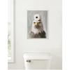 image:imageKate and Laurel Toilet Paper Roll on Bald Eagles Head Bathroom Art Framed Canvas Wall Art by The Creative Bunch Studio 18 x 24 Sylvie Beaded White Whimsical Humor Animals Bathroom Art for Wall