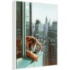 image:imageKate and Laurel Urban Tiger Overlooking Manhattan Framed Canvas Wall Art by Michael Schauer 18 x 24 Sylvie White Industrial Urban Animals Cityscapes Art for Wall Decor Living Room BedroomWhite