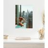 image:imageKate and Laurel Urban Tiger Overlooking Manhattan Framed Canvas Wall Art by Michael Schauer 18 x 24 Sylvie White Industrial Urban Animals Cityscapes Art for Wall Decor Living Room BedroomWhite