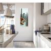 image:imageKate and Laurel Urban Tiger Overlooking Manhattan Framed Canvas Wall Art by Michael Schauer 18 x 24 Sylvie White Industrial Urban Animals Cityscapes Art for Wall Decor Living Room BedroomWhite