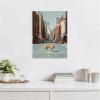 image:imageKate and Laurel Urban Tiger in the City Framed Canvas Wall Art by Michael Schauer 18 x 24 Sylvie White Industrial Urban Cityscapes Animals Art for Wall Decor Living Room BedroomWhite