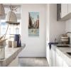 image:imageKate and Laurel Urban Tiger in the City Framed Canvas Wall Art by Michael Schauer 18 x 24 Sylvie White Industrial Urban Cityscapes Animals Art for Wall Decor Living Room BedroomWhite